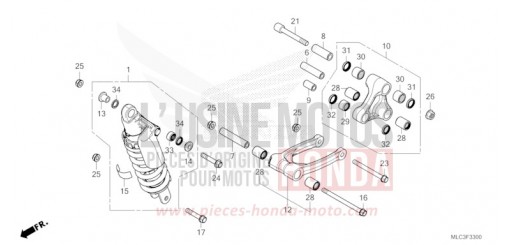 REAR CUSHION XL750P de 2023